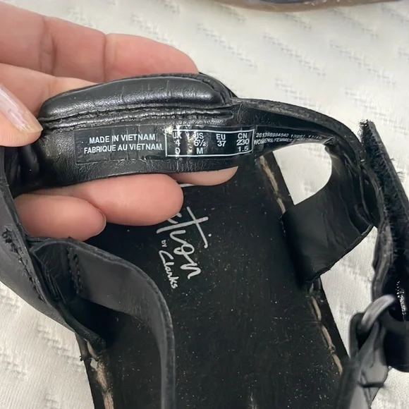 CLARKS COLLECTION BLACK LEATHER - Picture 5 of 9